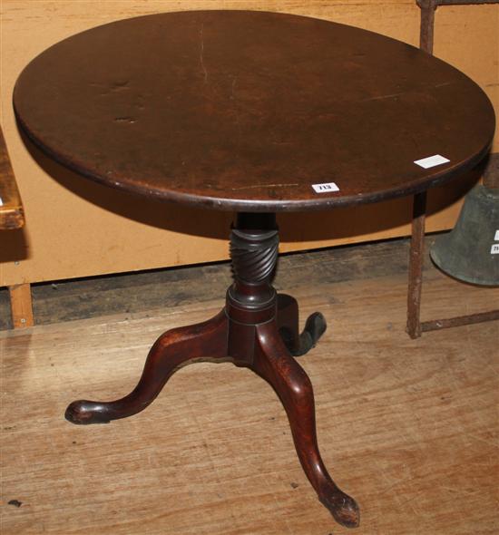 Victorian circdularmahogany snap top occasional table